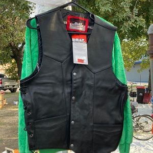 Bilt leather vest new